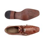 Belvedere-Designer-Shoes-Mens-Lago-Cognac-Genuine-Alligator-Oxfords