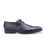 Belvedere-Designer-Shoes-Mens-Lago-Navy-Genuine-Alligator-Oxfords