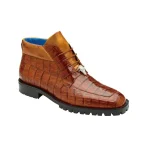 Belvedere-Gallardo-Mens-Shoes-Antique-Sport-Brown-Exotic-Caiman-Crocodile-Derby-Split-Toe-Boots-BV3075