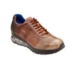 Belvedere-George-Mens-Shoes-Rust-Exotic-Ostrich-Leg-Lace-Up-Casual-Sneakers