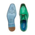 Belvedere-Italo-Mens-Shoes-Mint-Green-Genuine-Eel-Casual-Derby-Oxfords