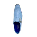 Belvedere-Josh-Mens-Shoes-Summer-Blue-Genuine-Ostrich-Split-Toe-Monk-strap-Loafers