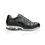 Belvedere-Magnus-Shoes-Mens-Black-Exotic-Ostrich-Patchwork-Casual-Sneakers-0