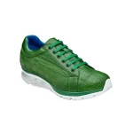 Belvedere-Magnus-Shoes-Mens-Emerald-Exotic-Ostrich-Patchwork-Casual-Sneakers