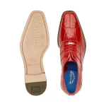 Belvedere-Mare-Shoes-Mens-Red-Genuine-Ostrich-Eel-Split-Toe-Oxfords