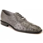 Belvedere-Onesto-Mens-Gray-Genuine-Ostrich-and-Crocodile-Oxfords-