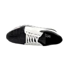 Belvedere-Titan-Mens-Shoes-Black-White-Exotic-Caiman-Crocodile-Lizard-Calf-Skin-Leather-Casual-Sneakers