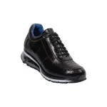 Belvedere-Todd-Mens-Shoes-Black-Exotic-Genuine-Ostrich-Casual-Sneakers-