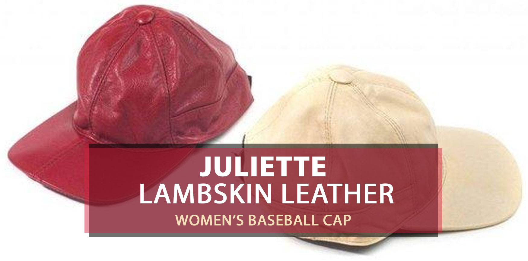 Juliette Lambskin Leather Women’s Baseball Cap